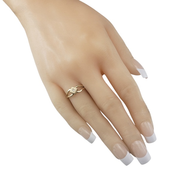 14 Karat Yellow Gold and Diamond Ring Size 6.25 #20747 - Picture 7 of 8